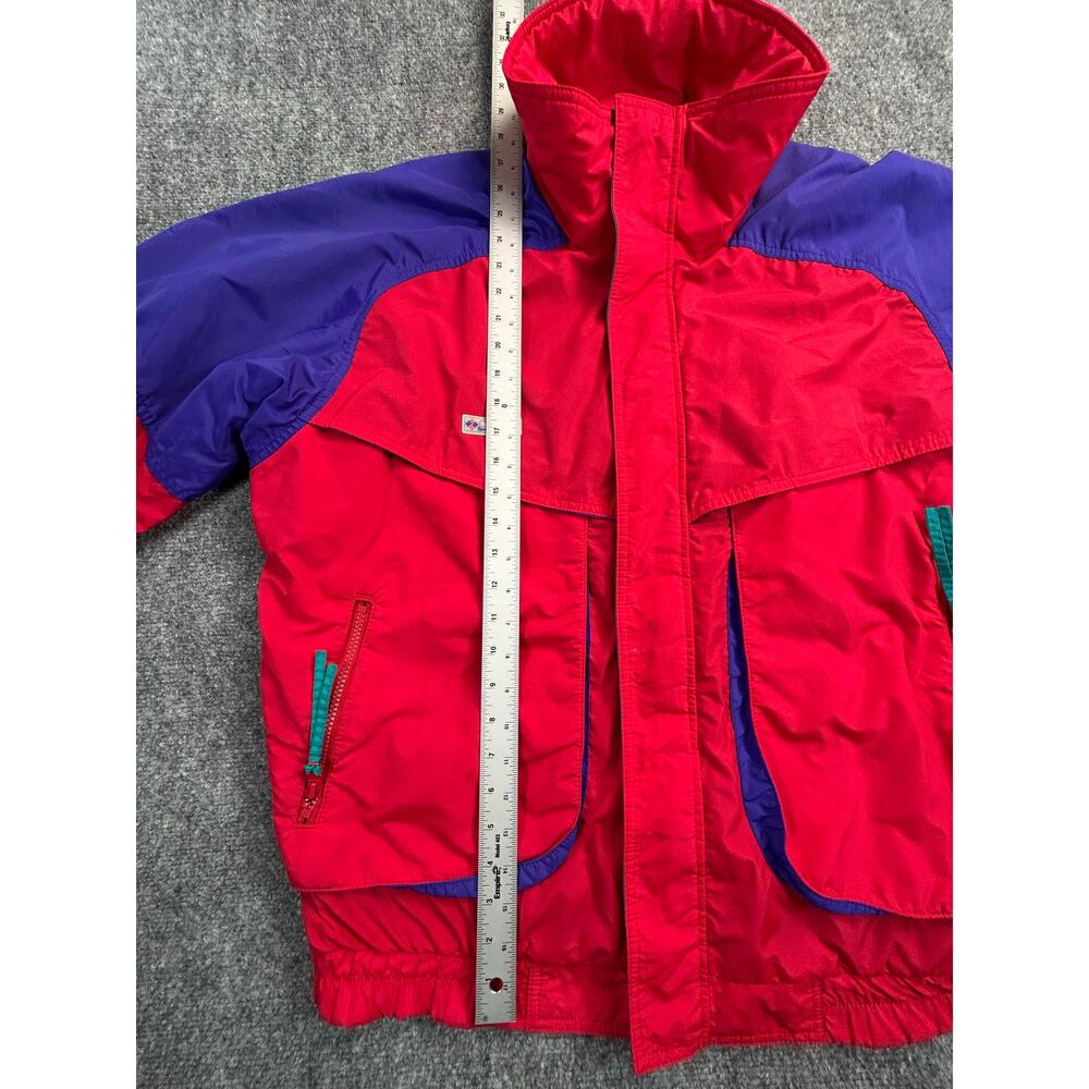 90s Vintage Columbia Powder Keg Ski Jacket Men's Large Red Purple Made in Korea - Picture 9 of 14